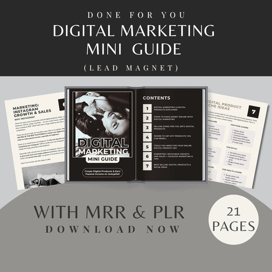 Digital Marketing Mini Guide w/ PLR and MRR Rights (Content Calendar Included)