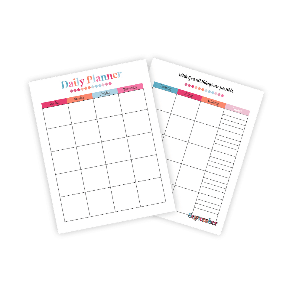 Colorful Inspirational Daily Planner – IDigital